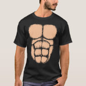 Mens Gorilla Chest Muscles Six Pack T-shirt (Voorkant)