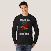 Mens graafmachine machinist voor graafmachine zand t-shirt (Voorkant volledig)