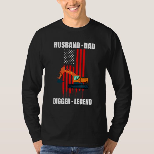 Mens graafmachine machinist voor graafmachine zand t-shirt (Voorkant)