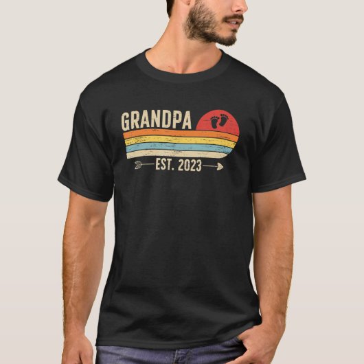 Mens Grandpa 2023 New First Time Grandpa To Be T-shirt (Voorkant)