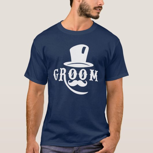 Mens Groom Hat Cute Engagement Wedding Bachelor Pa T-shirt (Voorkant)