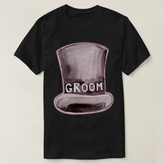 Mens Groom Hat Cute Engagement Wedding Bachelor Pa T-shirt (Design voorkant)