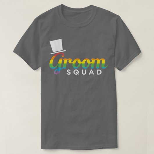 Mens Groom Squad LGBT Gay Bachelor Party T-shirt (Design voorkant)