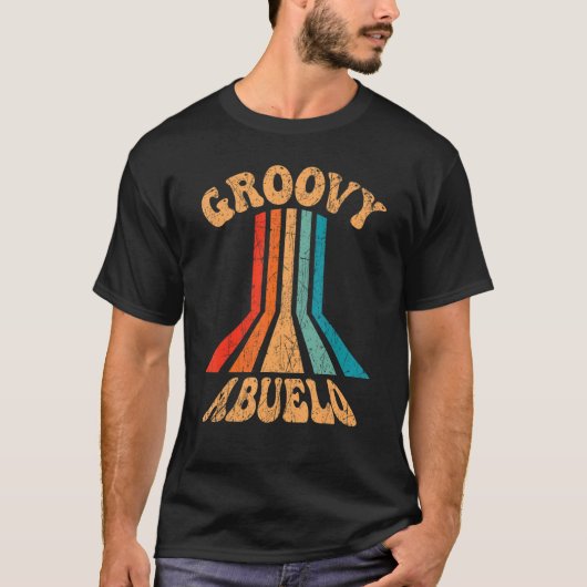 Mens Groovy Abuelo 70s Aesthetic Nostalgia 1970's  T-shirt (Voorkant)