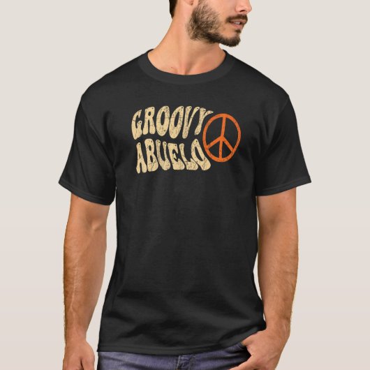 Mens Groovy Abuelo 70s Aesthetic Nostalgia 1970's  T-shirt (Voorkant)