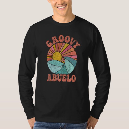 Mens Groovy Abuelo 70s Aesthetic Nostalgia 1970's  T-shirt (Voorkant)