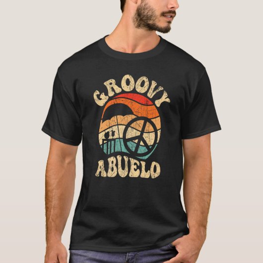 Mens Groovy Abuelo 70s Aesthetic Nostalgia 1970's T-shirt (Voorkant)