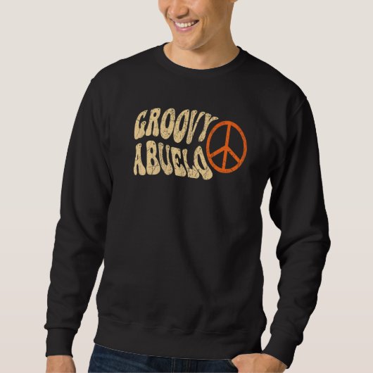 Mens Groovy Abuelo 70s Aesthetic Nostalgia 1970's  Trui (Voorkant)