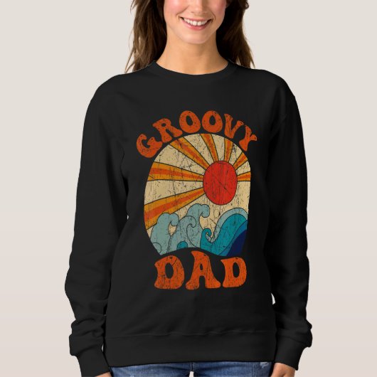Mens Groovy Dad 70s Aesthetic Nostalgia 1970's Ret Trui (Voorkant)