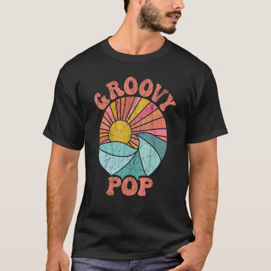 Mens Groovy Pop 70s Aesthetic Nostalgia 1970's Ret T-shirt (Voorkant)