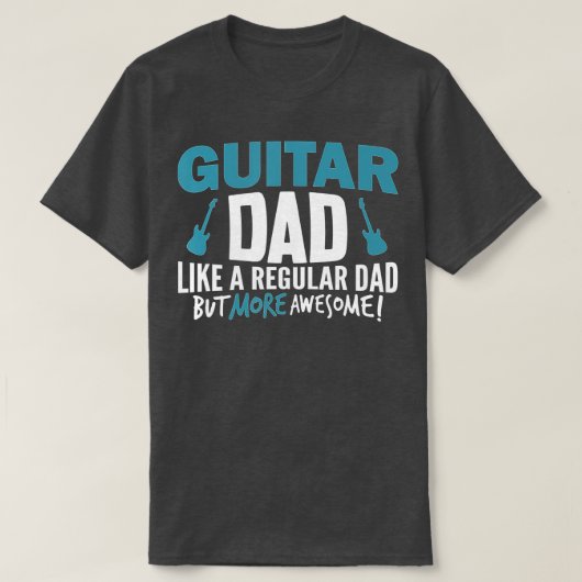 Mens Guitar Dad Shirt Awesome Fathers Day Gift Pla (Design voorkant)