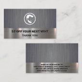 Mens Haar Baard Icoon | Korting Loyaliteit Visitekaartje (Voorkant / Achterkant)