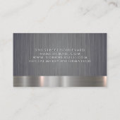 Mens Hair Baard Icoon | Metallic Geborsteld Achter Visitekaartje (Achterkant)