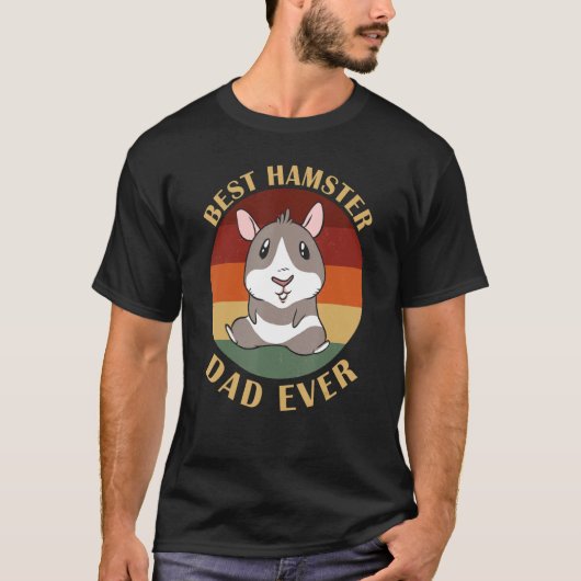 Mens Hamster Dad Pet Owner Cute Animal Father Hams T-shirt (Voorkant)