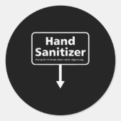 Mens Hand Sanitizer - Funny Adult Humour Christmas Ronde Sticker (Voorkant)