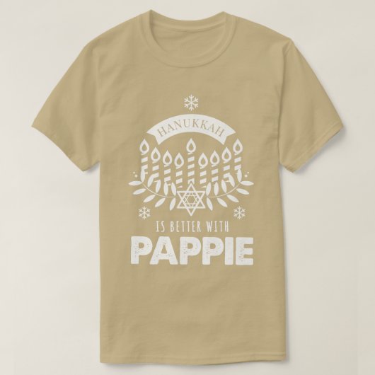 Mens Hanukkah Is Better with Pappie Matching Famil T-shirt (Design voorkant)