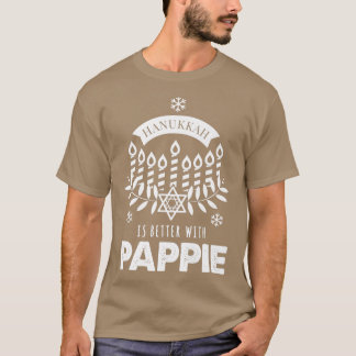 Mens Hanukkah Is Better with Pappie Matching Famil T-shirt