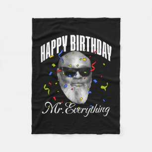 Mens happy verjaardag meneer alles performance fleece deken