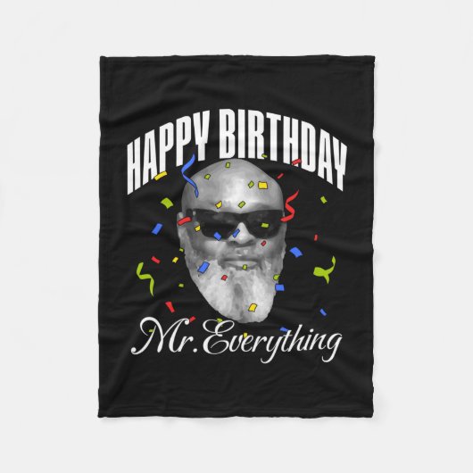 Mens happy verjaardag meneer alles performance  fleece deken (Voorkant)