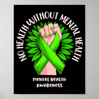 Mens health without mental health awareness poster