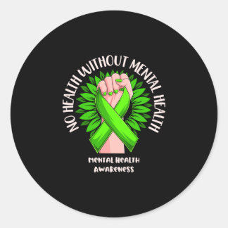 Mens health without mental health awareness ronde sticker