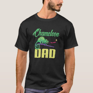 Mens Herpetoloog Hagedis Reptiel Kameleon Vader T-shirt