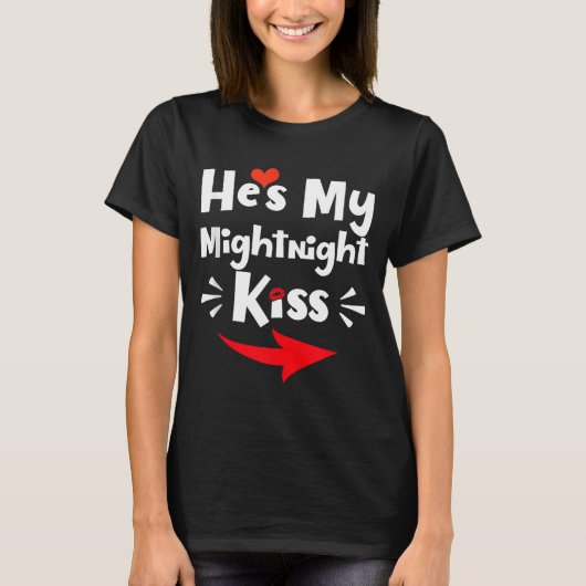 Mens He's My Midnight Kiss Happy New Year Matching T-shirt (Voorkant)