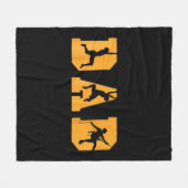 Mens Hiking Dad Mountaineering Mountain Climbing H Fleece Deken (Voorkant (Horizontaal))