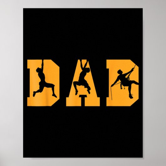 Mens Hiking Dad Mountaineering Mountain Climbing H Poster (Voorkant)