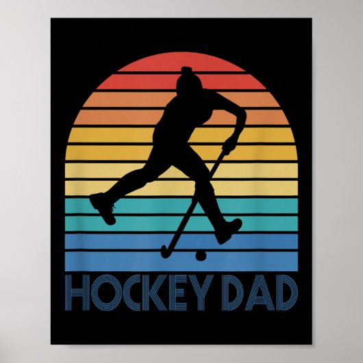 Mens Hockey Dad Field Hockey Player Father Coach V Poster (Voorkant)