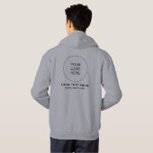 Mens Hoodies Dubbelzijdig Bedrijfslogo Hier (Achterkant volledig)
