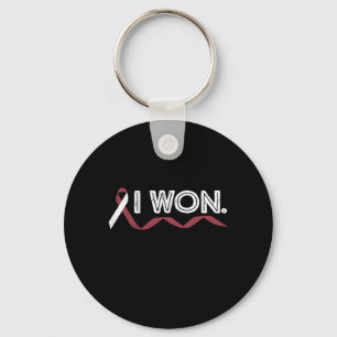 Mens Hoofd- en Nekkanker Won Burdy Lint Sleutelhanger