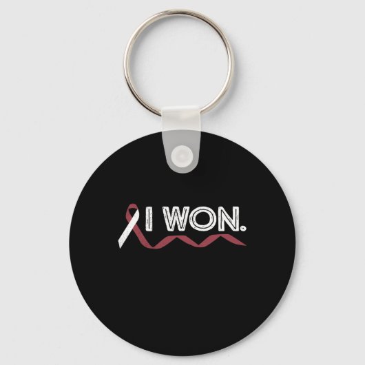 Mens Hoofd- en Nekkanker Won Burdy Lint Sleutelhanger (Voorkant)