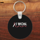 Mens Hoofd- en Nekkanker Won Burdy Lint Sleutelhanger (Voorkant)