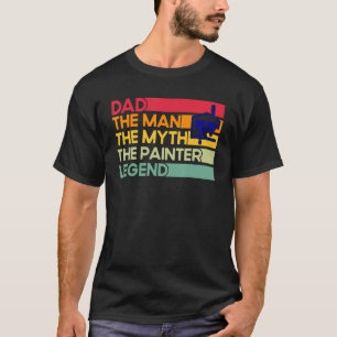 Mens Huisschilder Decorateur Papa Man Mythe De Pij T-shirt
