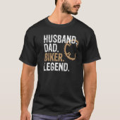 Mens Husband Dad Biker Legend  Mountain Bike T-shirt (Voorkant)
