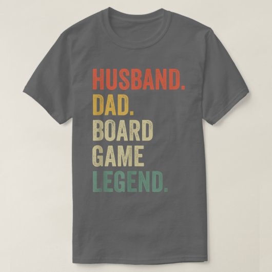 Mens Husband Dad Board Game Night Legend Funny Fat T-shirt (Design voorkant)