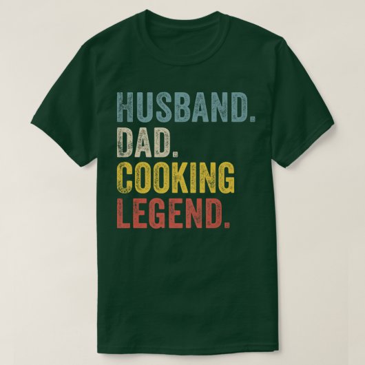 Mens Husband Dad Cooking Legend T-shirt (Design voorkant)