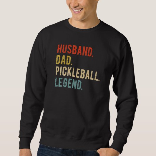 Mens Husband Dad Pickleball Legend Father's Day Pr Trui (Voorkant)