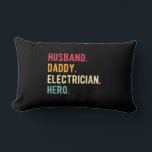 Men's Husband Daddy Electrician Hero Fars Day Gift Kussen<br><div class="desc">Men's Husband Daddy Electrician Hero Fars Day Gift</div>