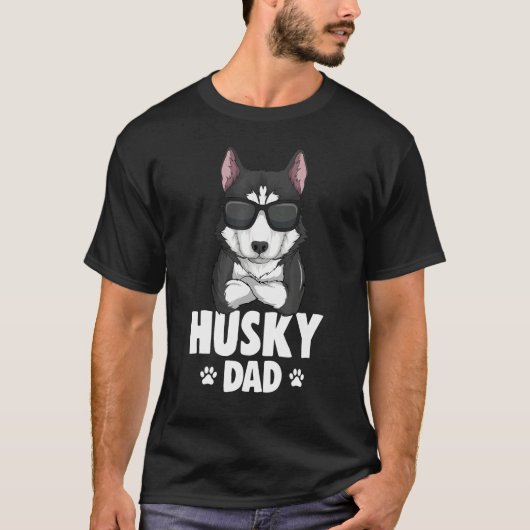 Mens Husky Dad Dog Lover T-shirt (Voorkant)