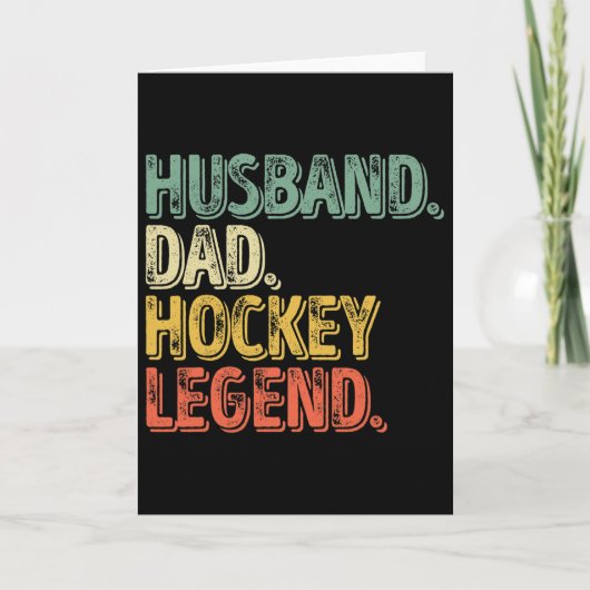 Mens Husnd Vader Hockey Legende Grappige Vaderdag Kaart (Voorkant)
