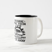 Mens Hvac Technician Cooling Professional Hvac Tec Tweekleurige Koffiemok (Voorkant rechts)