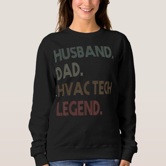 Mens HVAC Technician Husband Dad hvac tech Legend Trui (Voorkant)