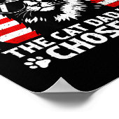 Mens I Didn't Choose The Cat Dad Life Chose Me  Poster (Hoek)