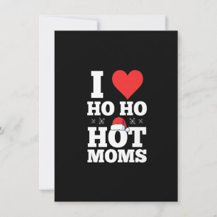 Mens I ho ho hot Mams Kerstman Hoed Kerst Premium Kaart
