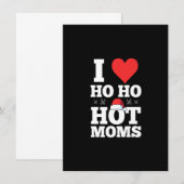 Mens I ho ho hot Moms Kerstmuts Kerst Premium Kaart (Voorkant / Achterkant)