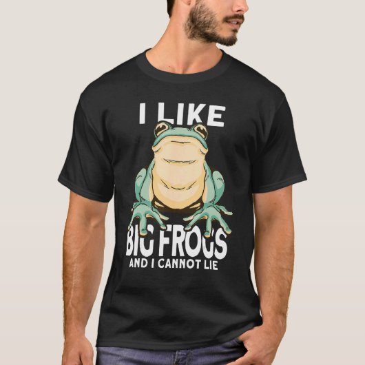 Mens I Like Big Frogs and I Cannot Lie  Frog catch T-shirt (Voorkant)