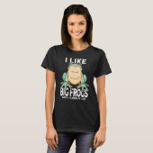 Mens I Like Big Frogs and I Cannot Lie Frog catch T-shirt (Voorkant volledig)