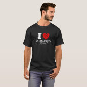 Mens I love my Girlfriend she's magic with heart   T-shirt (Voorkant volledig)
